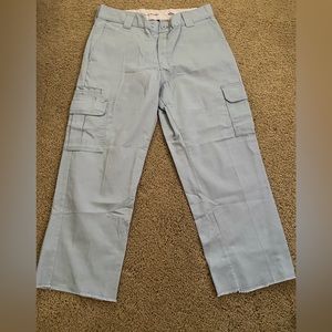 Urban Outfitters X Dickies exclusive cargo frayed baby blue pants